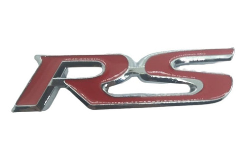 Emblema Pegatina Adhesivo Metálico Modelo Rs Rojo