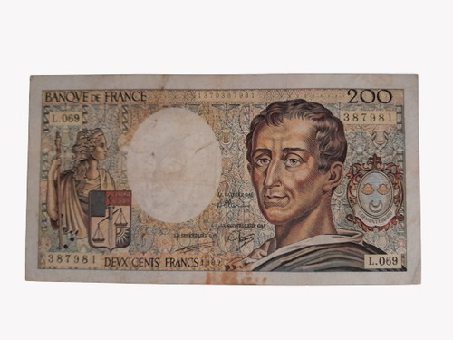 Billete Antiguo 200 Francos De 1989 Pick-155