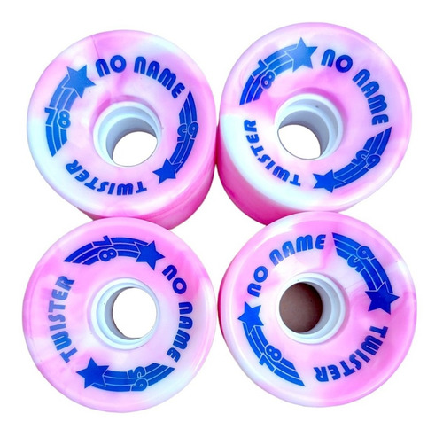 Imagen 2 de 6 de Ruedas Cruiser Longboard No Name Twister 65 X 45mm 78a Rosa