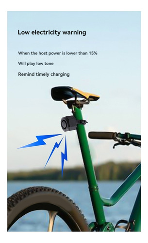 Sistema De Alarma Para Bicicleta Recargable, Accesorios Anti