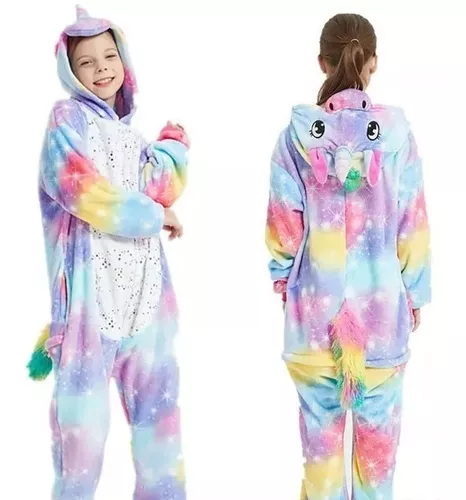 Conjuntos de pijamas Kigurumi de unicornio para niños, disfraz de dibujos  animados de animales para El Mercado de Encantos