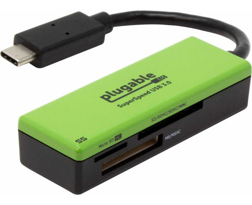 Lector Tarjetas Sd Hasta 2tb Plugable Usb Type-c Flash Mmc