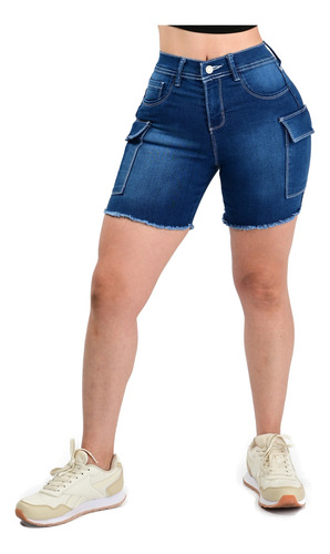 Short De Mezclilla De Dama Corte Colombiano Itzi Jean's E142