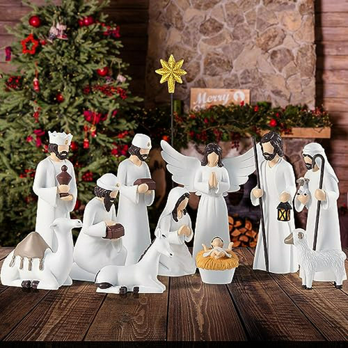 Conjunto De Natividad  Para Navidad, 12 Piezas De 6.5 Pulgad