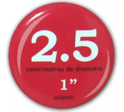 15 Botones Publicitario  Personalizado 25mm O 2,5cm