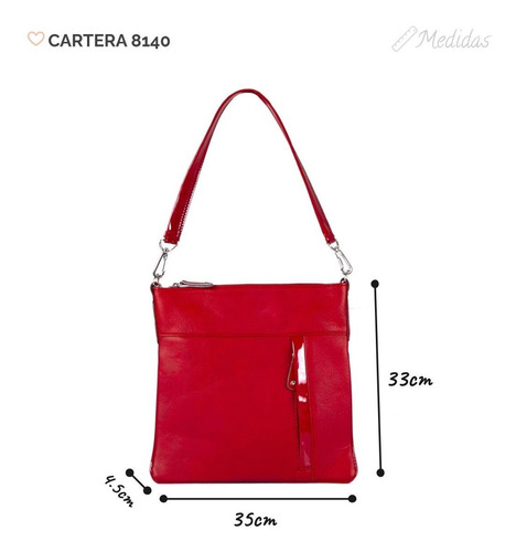 Imagen 2 de 5 de Bolso Cartera Dama Citadina Moda Eco Cuero 8140