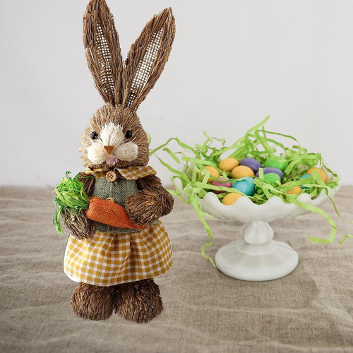 4 Estatuas De Conejo De Pascua De Pie Para Regalo De Adorno