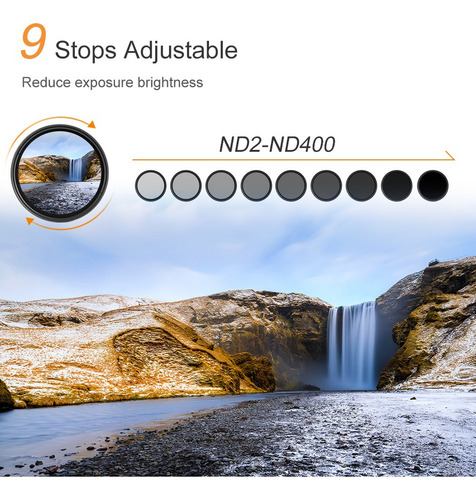 Filtro Nd Variable Ultrafino K&f Concept De 72mm Nd2 A Nd4