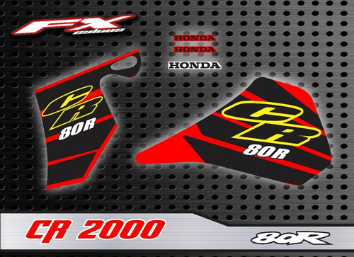 Calcos Simil Original Honda Cr 80 2000 Fxcalcos