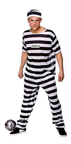 Disfraz Hombre - Disfraz De Prison Break Convict Para Hombre
