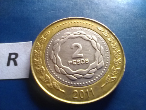 2 Dos Pesos Money Argentina Año 2011 Sol  Monedas Argentina 