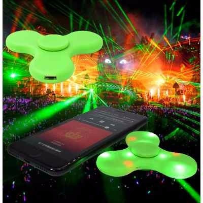 Fidget Hand Spinner Finger Com Leds Som Bluetooth Musica