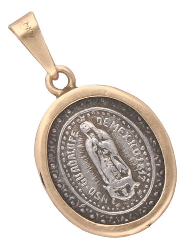 Medalla De Plata 925  Y Oro De 14k, 2.5 Gramos