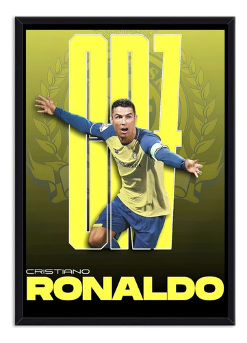 Cristiano Ronaldo Cr7 All Nassr Cuadro Enmarcado 