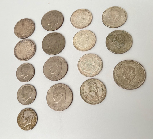Colección Monedas De Plata Dollar, Morelos, Kenedy, Hidalgo