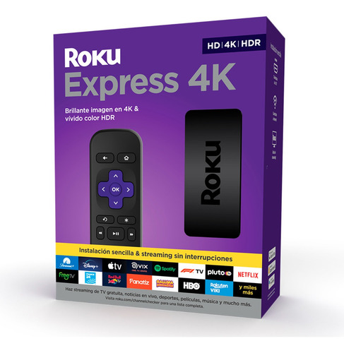 Roku Express 4k Dispositivo De Streaming Hd / 4k / Hdr Color Negro