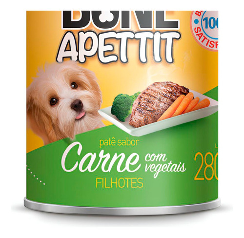 Patê Carne E Vegetais Filhote Bone Apettit Lata 280g