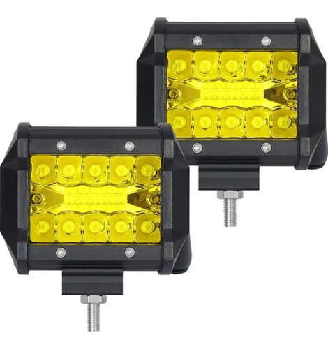 Faro Led 60w Luz Ambar 20 Led Cuatri 4x4 Agro Tractor X2