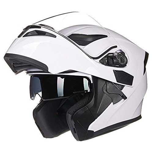 Ilm - Casco Modular De Cara Completa Con Visera Doble Para M