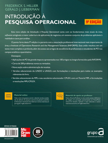 Introdução à Pesquisa Operacional, de Hillier, Frederick S.. Editorial Amgh Editora Ltda.,Amgh - Me, capa mole em português, 2013
