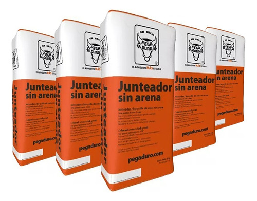 Junteador Sin Arena, 5 Bultos, Color Blanco De Pegaduro.