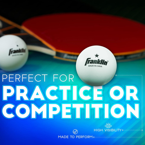 Franklin Sports Pelotas De Ping Pong - Tamaño Oficial + P...