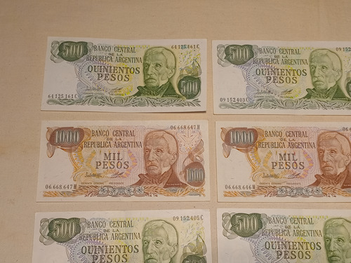 Billetes Antiguos Argentina Pesos Ley 18.188 X 12 Sc Sc-