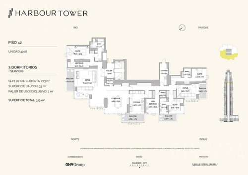4 Ambientes Con Balcón - Harbour Tower - Puerto Madero