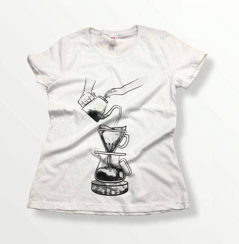 Playera Blanca T-shirt - Logo Cafetería Tornasol -