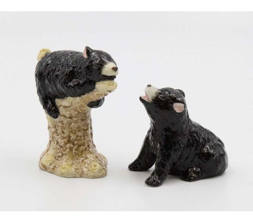 De Negro Oso Ceramico Juego Salero Pimentero Diseño Vida