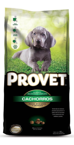 Provet Cachorro Mordida Tradicional 15 Kg M Food