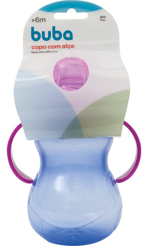 Copo Com Alça E Bico De Silicone Infantil 350ml - Buba