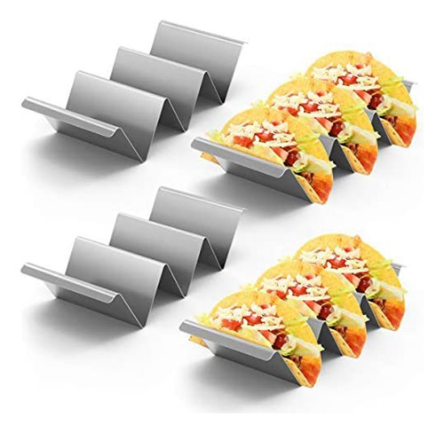 Soporte Para Tacos Taco Rack T4, Juego De 4 Tacos De Acero I