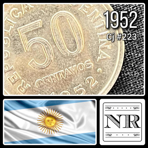 Argentina - 50 Centavos - Año 1952 - Cj #223 - Km #49