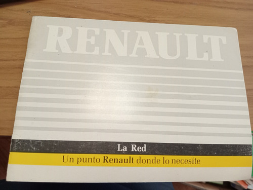 Manual Del Usuario Renault Años 80/90 Red De Concesionarios 