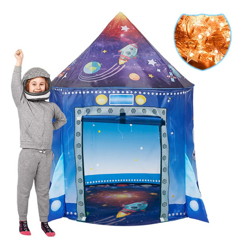 Casa De Campaña Para Niños Castillo Con Luces 100x135cm