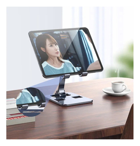 - Soporte Metálico Ajustable Para Teléfono Móvil O Tableta