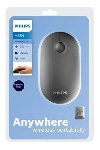 Mouse Bluetooth Inalambrico Philips M354 Usb Pc Mac Notebook