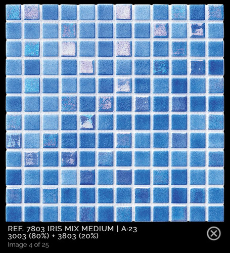 H2o Malla Mosaico Piscina Iris Mix Mediun 7803 Tornaso 30x30