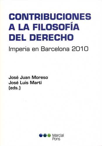 Libro Contribuciones A La Filosofía Del Derecho. Imperia En