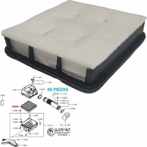 50 Filtros De Aire Mitsubishi L200 2.4 2008 Al 2017 Gasolina