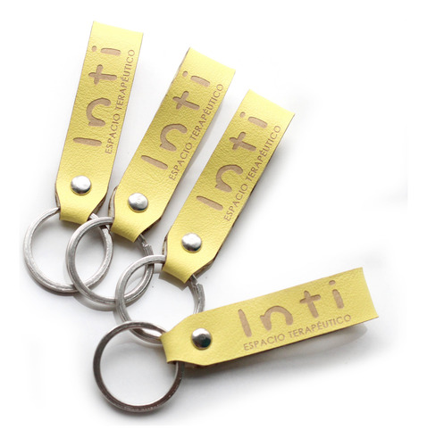140 Llaveros Eco Cuero Personalizado - Grabado Souvenir