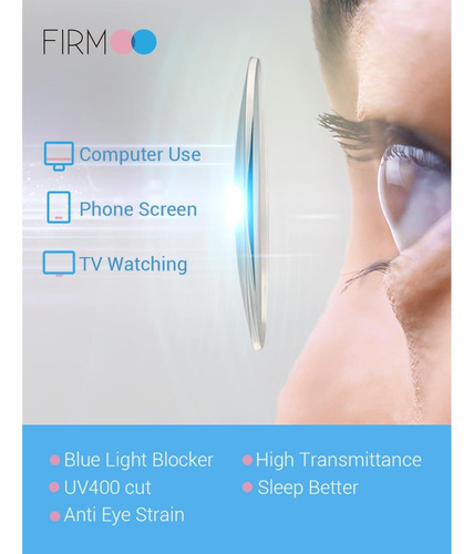 Gafas De Luz Azul Firmoo Ojo De Gato Uv400 Rosa Dorado