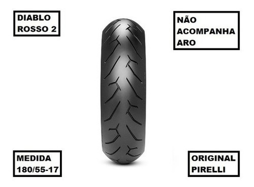 Pneu Pirelli 180/55-17 73w Rosso 2 Cbr 954 Rr Fireblade