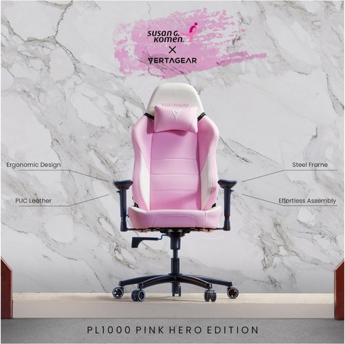 Silla Gaming Vertagear Hasta 125kg Vg-pl1000-pk White/pink