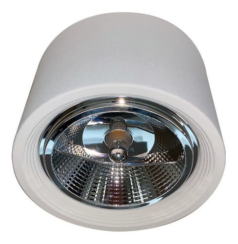 Plafon Monovolumen Redondo Blanco Techo Ar111 Led -mac