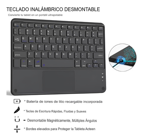 Funda Carcasa iPad Pro 11 M4 + Teclado Español Y Touchpad