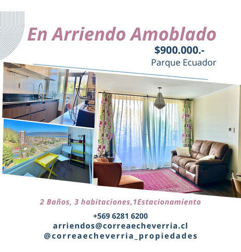 Departamento Amoblado En Ariendo, Concepcion, Parque Ecuador
