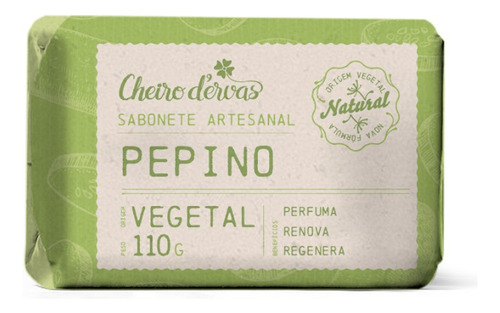 Sabonetes Vegetal De Pepino 110g - Cheiro De Ervas