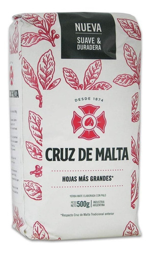 Imagen 2 de 6 de Yerba Mate Cruz De Malta Hojas Mas Grande Mejor La Original